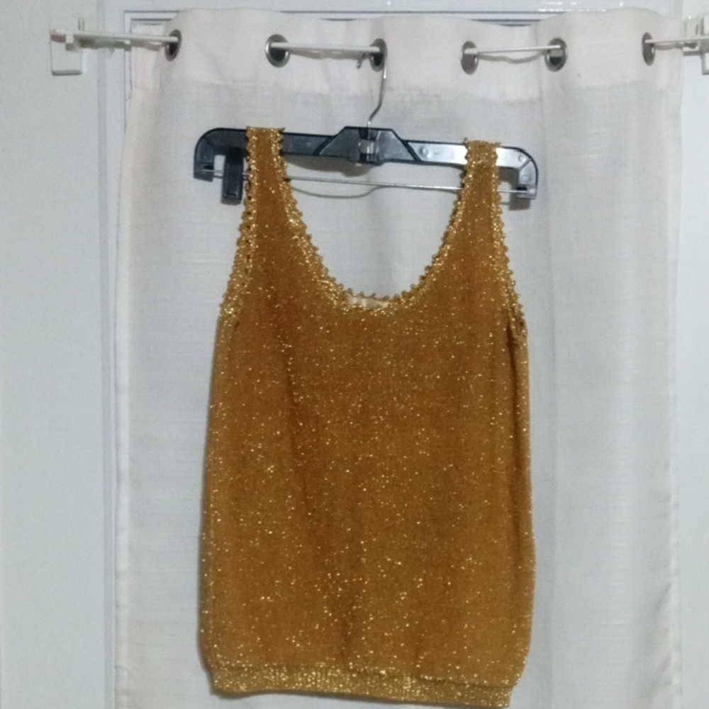 Gold Sleeveless Women's Top sz.Sm. Isabel Davida